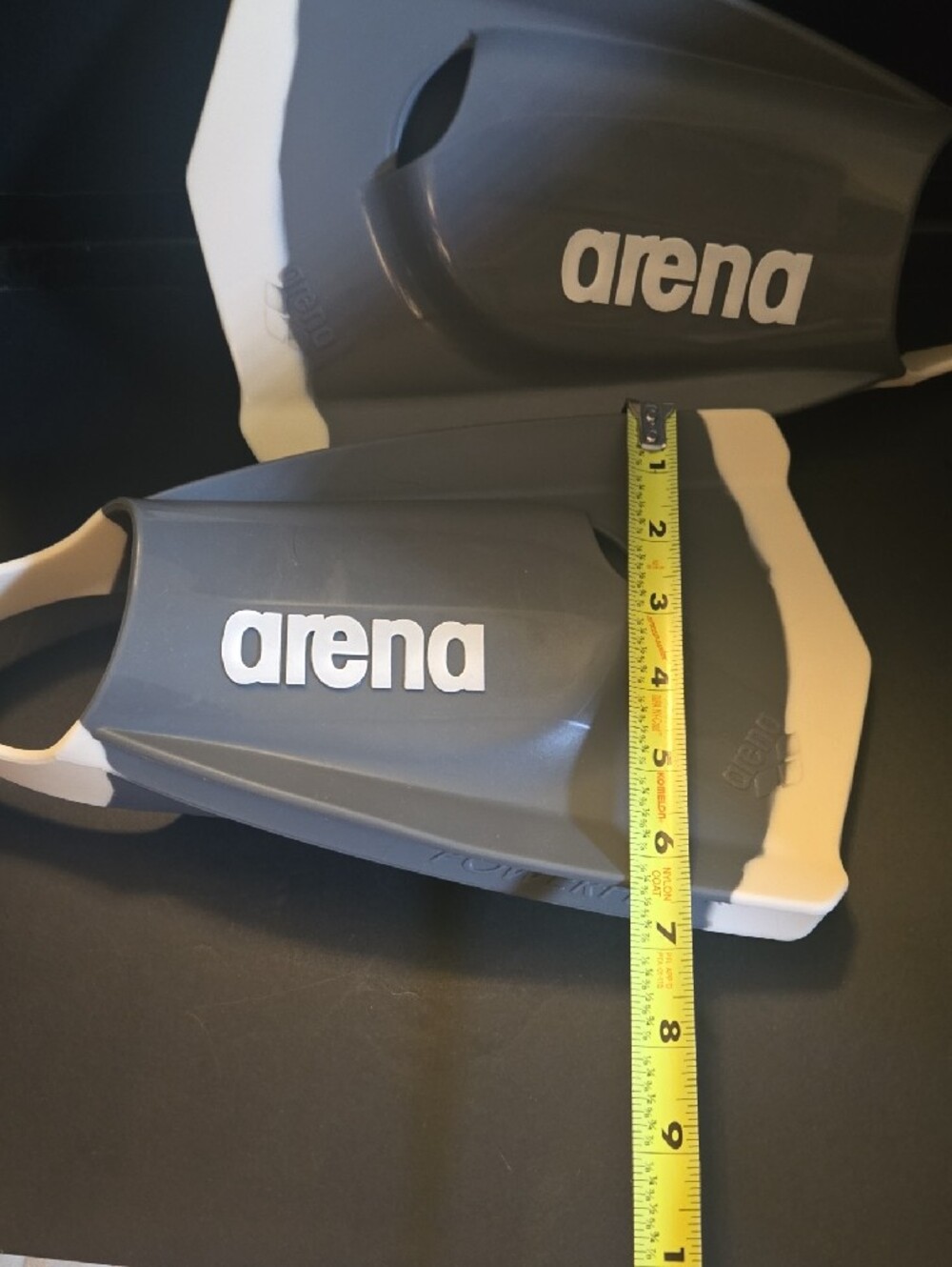 Arena Limited Edition Men's Short Training Swim Fins - Gray/White - Picture 12 of 16